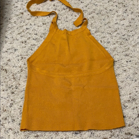 Forever 21 mustard yellow halter top in size small - Picture 5 of 6